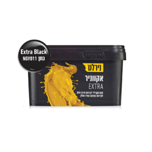 דלי צבע נירלט אקווניר EXTRA בגוון שחור NGY011 לקירות פנים וחוץ