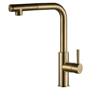 ברז מטבח נשלף CLOD זהב מוברש AQUILA PREMIUM 53567 אקווילה