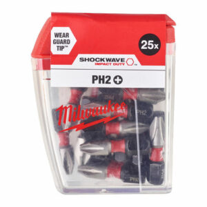 ביט *מילווקי* 25 ממ PH2 -*מארז 25 יח* SHOCKWAVE